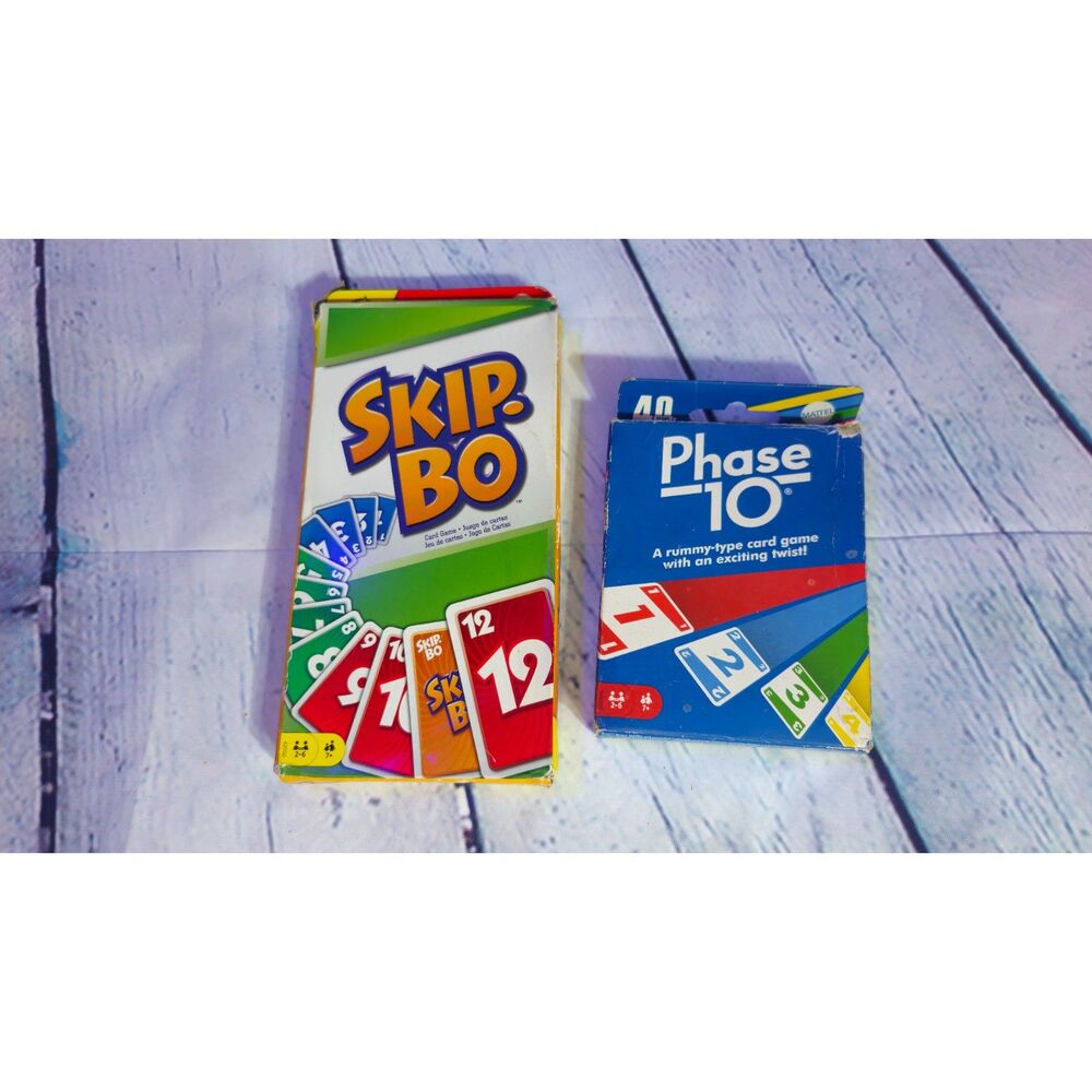 Phase 10 and Skip-Bo Card Games